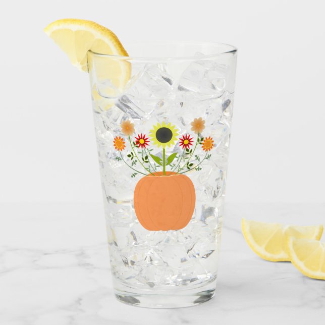 Erntedank Blume in Pumpkin Glas (Vorderseite Ice)