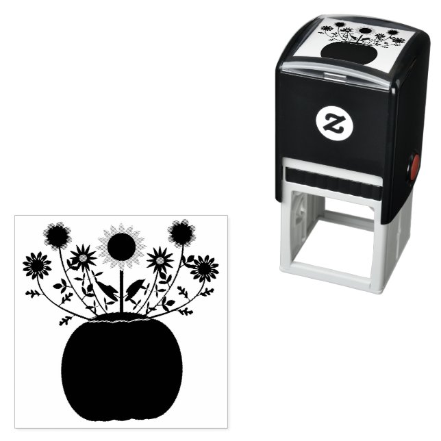 Erntedank Blume in Pumpkin Permastempel (Beispiel)