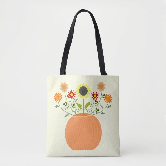Erntedank Blume in Pumpkin Tasche (Vorderseite)