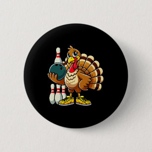 Erntedank Bowling Shirt Damen Männer Funny Türkei Button