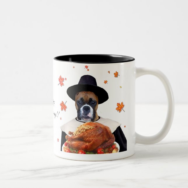 Erntedank Boxer Hund Tasse (Rechts)
