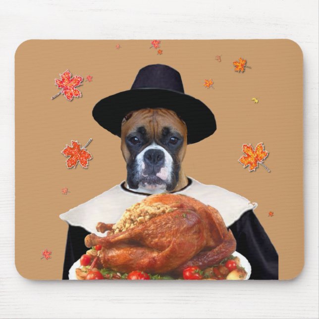 Erntedank-Boxer-Hundmousepad Mousepad (Vorne)