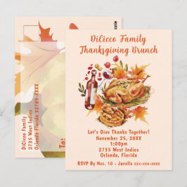 Erntedank Brunch Harvest Postkarte