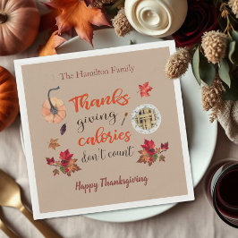 Erntedank Calories zählen nicht Napkins Serviette