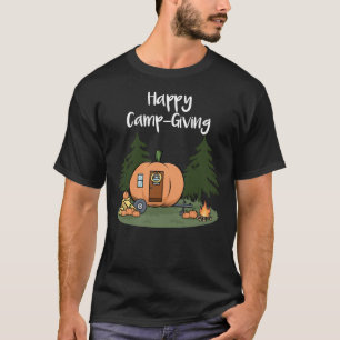 Erntedank Camping Pumpkin Pie Türkei Campfire T T-Shirt