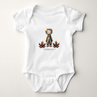 Erntedank Candy Corn Scarecrow Baby Strampler