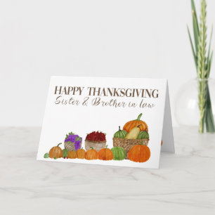 Erntedank Card Sister & Brother in Law Pumpkins Karte