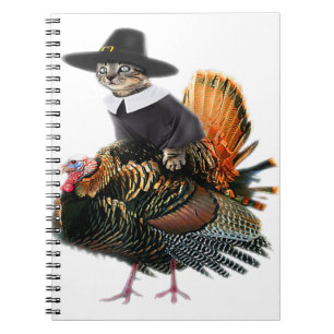 Erntedank Cat Pilgrim Kostüm Erntedank Turk Notizblock