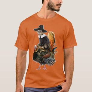 Erntedank Cat Pilgrim Kostüm Erntedank Turk T-Shirt