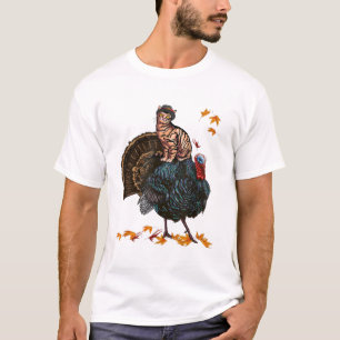 Erntedank Cat Pilgrim Kostüm Erntedank Turk T-Shirt