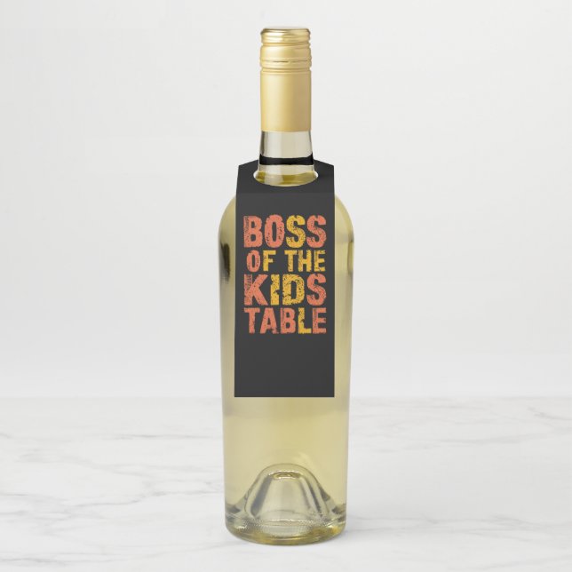 Erntedank-Chef der Kinder-Tabelle Türkei Tag Flaschenanhänger (Auf Flasche)