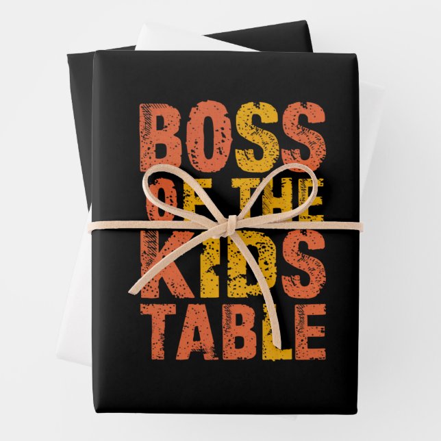 Erntedank-Chef der Kinder-Tabelle Türkei Tag Geschenkpapier Set (Beispiel)