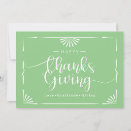 Erntedank Chic Elegant Green Feiertagskarte