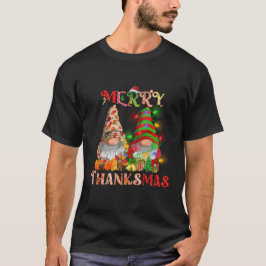 Erntedank Christmas Frory Thanksmas Gnomes T-Shirt