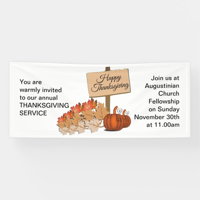 ERNTEDANK Church Service Banner (Horizontal)