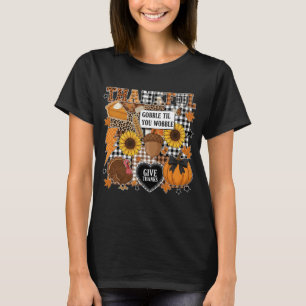 Erntedank-Collage im Retro-Stil Herbst T-Shirt