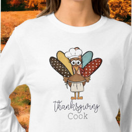 Erntedank Cook Türkei Schürze Koch Girl Funny T-Shirt