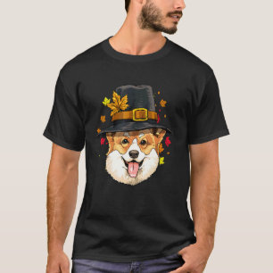 Erntedank-Corgi-Pilger-Kostüm Männer Frauen T-Shirt