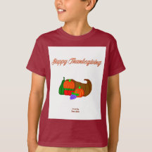 Erntedank Cornucopia Boys Maroon Basic T Shirt