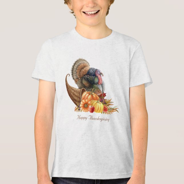 Erntedank Cornucopia Boys T - Shirt (Vorderseite)
