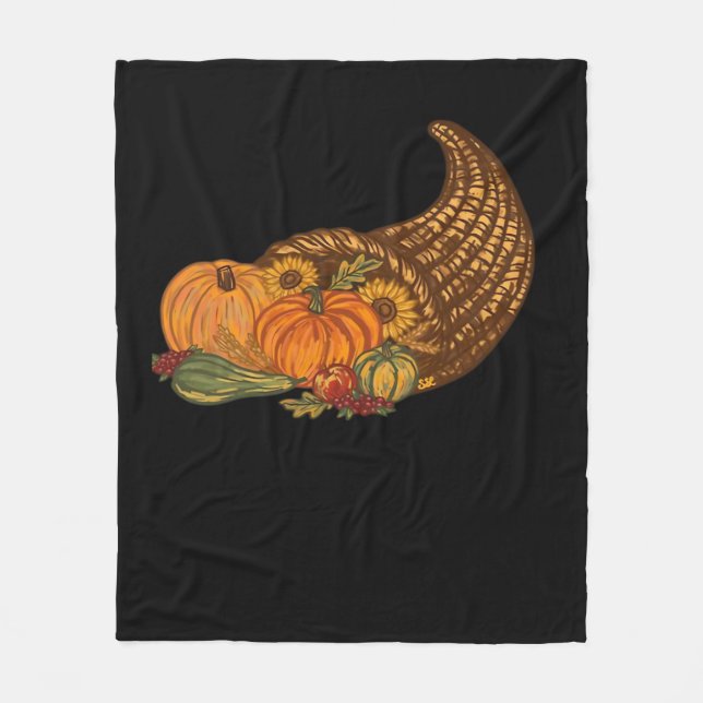 Erntedank Cornucopia Classic T - Shirt Fleecedecke (Vorderseite)