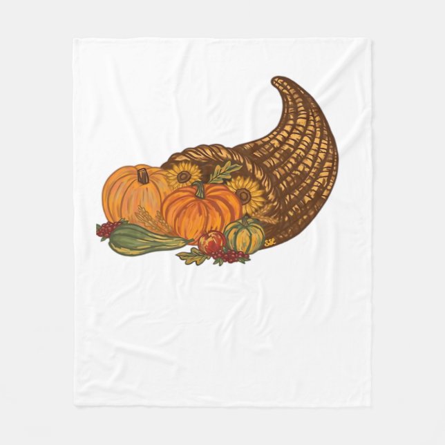 Erntedank Cornucopia Classic T - Shirt Fleecedecke (Vorderseite)