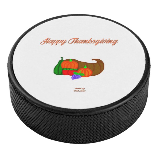 Erntedank Cornucopia Hockey Puck (3/4)