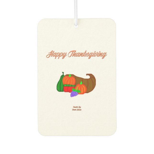 Erntedank Cornucopia Portrait Air Freshener Autolufterfrischer (Vorderseite)
