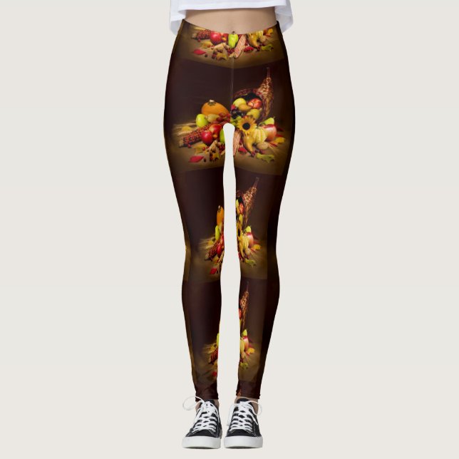 Erntedank Cornucopia Print Leggings (Vorderseite)