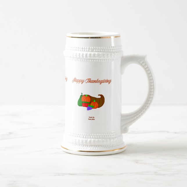 Erntedank Cornucopia Stein Tasse (Rechts)