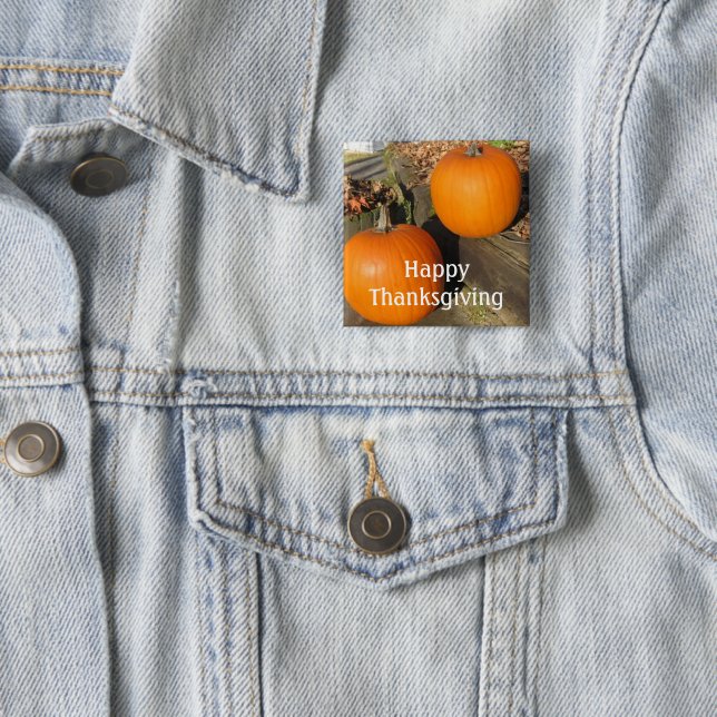 Erntedank Country Pumpkins Button (Beispiel)