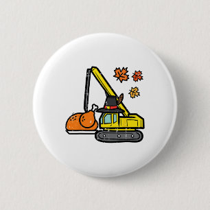 Erntedank Crane Türkei Bau Herbstkugel Button