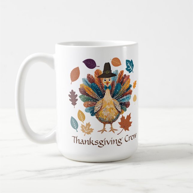 Erntedank Crew Pilgris Türkei Herbstausgänge Kaffeetasse (Links)