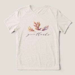 Erntedank Dank Herbstlaub elegant Tri-Blend Shirt