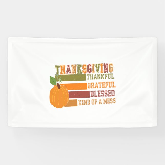 Erntedank dankbar dankbar gesegnet banner (Horizontal)