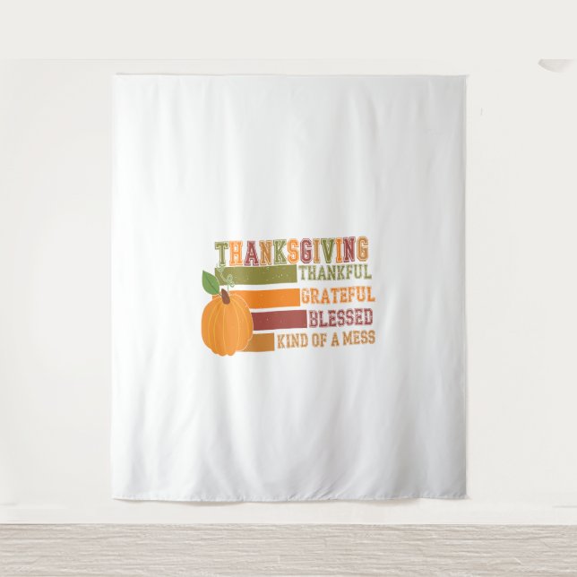 Erntedank dankbar dankbar gesegnet wandteppich (Vorderseite)