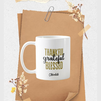 Erntedank Dankbar Dankbar Gesegnetes Elegant Kaffeetasse