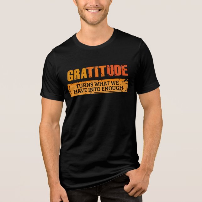 Erntedank Dankbarkeit Familienfreundlichkeit Ansam Tri-Blend Shirt (Vorderseite)
