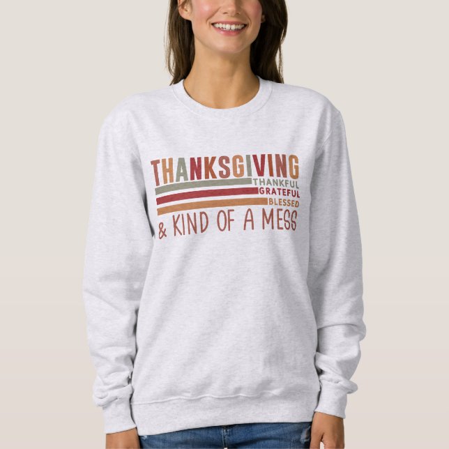 Erntedank Dankbarkeit Grateful gesegnetes Sweatshi Sweatshirt (Vorderseite)