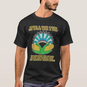 Erntedank Dark History Native American T S T-Shirt