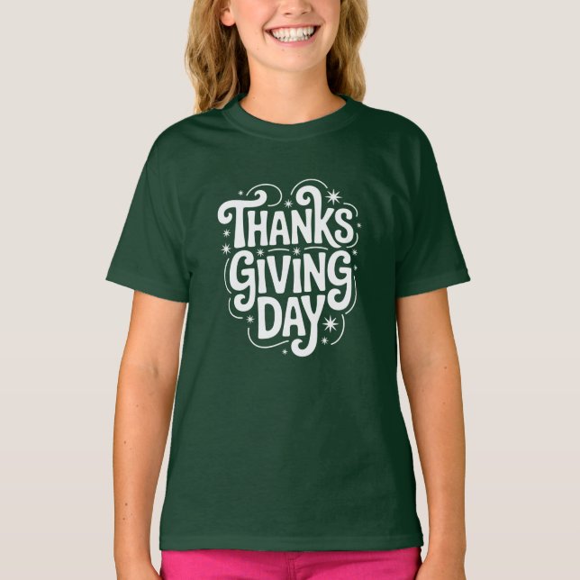 Erntedank Day Celebrate mit Familie und Freunden T-Shirt (Vorderseite)