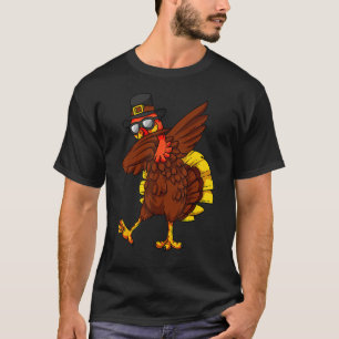 Erntedank Day Dabbing Türkei Pilgrim Boys Girls T-Shirt
