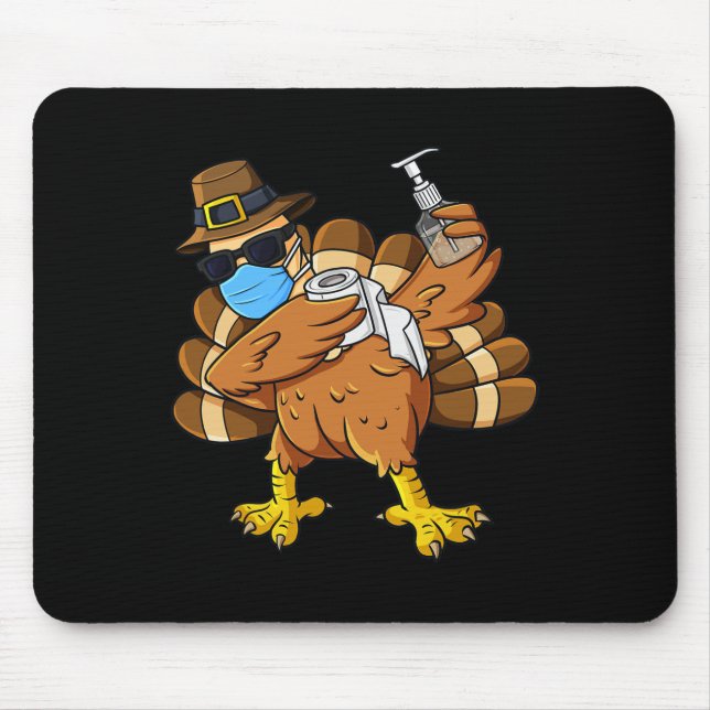 Erntedank Day Dabbing Türkei Pilgris Boys Kinder Mousepad (Vorne)