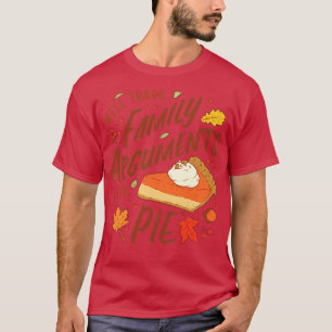 Erntedank Day Family Dinner Pumpkin Pink Funny Q T-Shirt