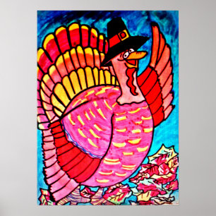ERNTEDANK DAY HAPPY TURKEY Poster