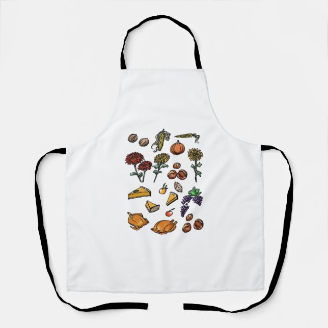 Erntedank Day Herbst Attribute Klassischer T - Shi Schürze (Vorderseite)