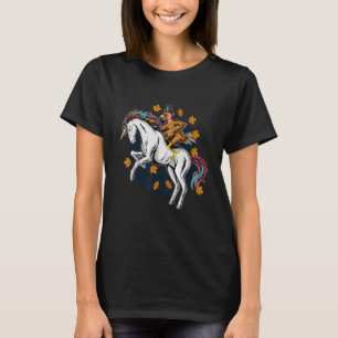 Erntedank Day Kostüm Türkei Pilgrim Riding Uni T-Shirt