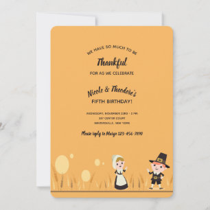 Erntedank Day Pilgrims Einladung