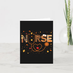 Erntedank Day Stethoscope Fall Nurse Co Karte