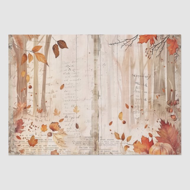 Erntedank Decoupage Seidenpapier (Vorderseite)